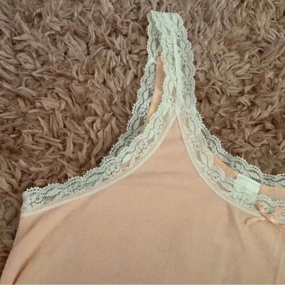 Cabernet Vintage Coquette Feminine Dainty Peach Lace Cutout Camisole Small - Picture 3 of 10